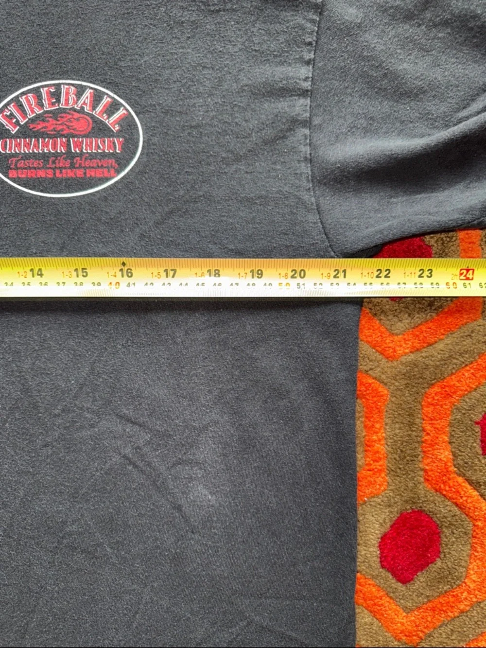 MAKE OFFER! Fireball Cinnamon Whisky Black Short-Sleeve Crewneck T-Shirt Tee LG - Picture 5 of 5